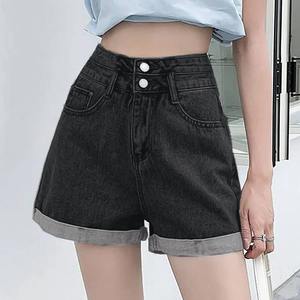 Pantalones cortos de mezclilla lisos informales con estilo Premium 2025 pantalones vaqueros de verano personalizados para mujer nuevos pantalones cortos informales para mujer - Product Image 2