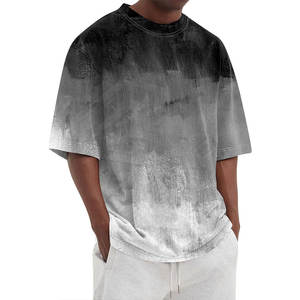 T-shirts surdimensionnés à manches longues personnalisables de haute qualité pour hommes Summer Fitness 100% coton biologique respirant séchage rapide - Product Image 5