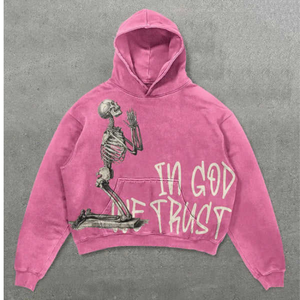 Sudadera con capucha transpirable de talla grande para hombre, ropa de calle personalizada con estampado, sudaderas con capucha de gran tamaño para hombre - Product Image 4