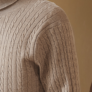 Automne hiver décontracté tricoté Cardigan dernière conception col roulé personnalisé épais hiver chaud laine avec décoration Vintage - Product Image 6