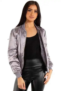 Hot Selling Women's Canvas Bomber Jacket Breathable Quick Dry Windproof Eco-Friendly <b>Quilted</b> Plain Dyed Nylon Lining Winter - Product Image 4