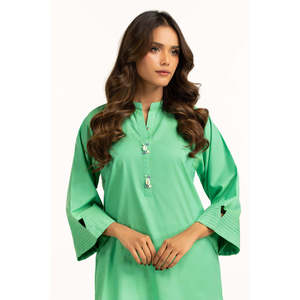 Ensemble Coordonné Teint Dobby IPST-55042 pour Femme – Ensemble Décontracté Deux Pièces en Crêpe XS/XS pour Printemps/Été avec Pantalon à Trois-Quarts - Product Image 5