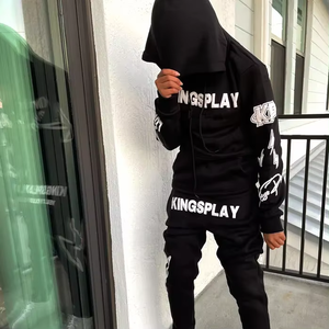 Jogging Chándal Deportes Venta al por mayor Chándales para hombres Logotipo personalizado Jersey en blanco con capucha Tipos de algodón Sudaderas con capucha - Product Image 2