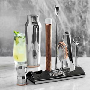 Ensemble d'outils de bar en finition or de luxe avec boîte de rangement en bois massif, accessoires professionnels pour la préparation de cocktails, élégant essentiel de bar - Product Image 3