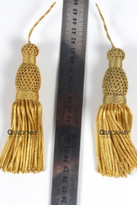 Borlas de Hilo Dorado al por Mayor para Uso en Prendas de Vestir - Adorno de Flecos de Rayón Textil, Color y Tamaño Personalizados, Precio Bajo - Product Image 3