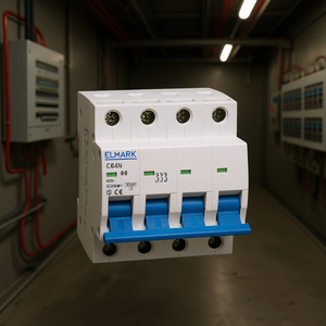 เบรกเกอร์วงจร Elmark 6kA 10A 4P แบบ C Curve - Product Image 3