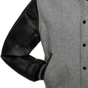 Vestes pour hommes en laine de baseball avec logo personnalisé, manches longues, respirantes, corps 100% laine et cuir véritable et original - Product Image 4