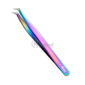 Pinzas de Extensión de Pestañas de Mega Volumen de Alta Calidad, Pinzas de Volumen de Acero Inoxidable Color Arcoíris - Product Image 1