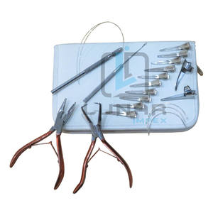 Kit d'outils d'extension de cheveux en acier inoxydable avec crochet à boucle, aiguilles en forme de C avec étiquetage de logo de marque personnalisé - Product Image 3