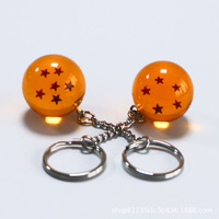 Nouveau porte-clés 7 boules en résine, pendentif créatif et tendance, accessoire suspendu Dragon Ball Z