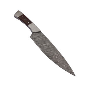 Premium Quality Chef <b>Knife</b> Camping <b>Knife</b> 4.5-Inch Serrated Damascus Steel Clip Point <b>Blade</b> Wooden Handle OEM Customizable - Product Image 6