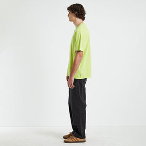 Venta al por mayor 100% algodón de gran tamaño de los hombres de la calle camiseta de color personalizado 300GSM de alta calidad largo sólido patrón de impresión - Product Image 4