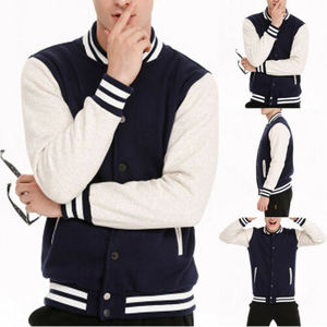 แจ็กเก็ตมีหมวกกำมะหยี่สีขาวและดำสำหรับผู้ชายแจ็คเก็ตสตรีทแวร์ผ้าคอตตอนปรับแต่งได้ - Product Image 1