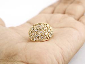 Cluster 925 Sterling Silver Chunky Elegant Engagement <b>Wedding</b> <b>Ring</b> Jewelry For Women - Product Image 6