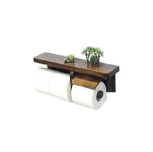 La mejor llegada Portarrollos de papel higiénico Hecho de madera Tamaño grande Calidad Premium Diseño simple Soporte montado en la pared - Product Image 1