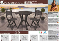 Ensemble de salle à manger classique de fabrication italienne en osier durable cadre en métal moderne pour l'extérieur meubles de jardin d'extérieur HORECA