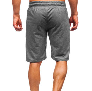 Pantalones cortos de tela de punto casuales de alta calidad para hombres con cierres de cordón pantalones cortos de algodón para hombres - Product Image 2