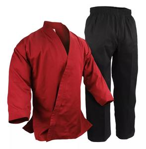 Uniforme de entrenamiento unisex transpirable de secado rápido de colores personalizados de Karate con pantalones negros 2017 - Product Image 4