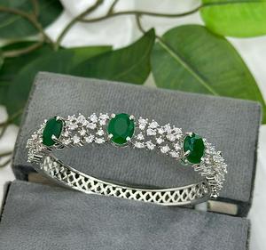 Elegante Brazalete Abrible de Plata con Acabado de Primera Calidad y Circonitas Cúbicas para Bodas y Compromisos, Colección para Fiestas, para Mujer - Product Image 1