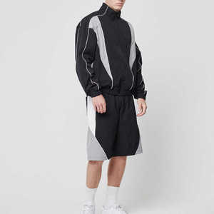 Veste coupe-vent en nylon, ensembles de jogging en nylon, fermeture éclair, vente en gros, survêtement, veste coupe-vent, streetwear, survêtement en nylon Taslan - Product Image 1