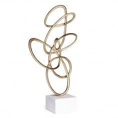 Sculpture décorative en métal de table artistique avec industriel conçu pour le bureau à domicile et l'affichage de table basse - Product Image 5