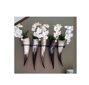 Vase à fleurs en corne de boeuf fleur en corne polie pour bureau à domicile Table bureau Restaurant utilisation pot de fleur Design moderne - Product Image 2