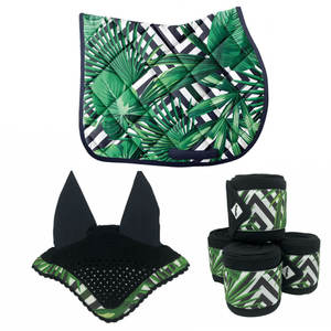 Juego de almohadillas para silla de montar sublimadas, ecológicas, de algodón, con color y logotipo personalizados. - Product Image 1