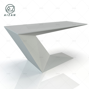 Surface <span class=keywords><strong>solide</strong></span> élégant bureau blanc taille personnalisée table de bureau moderne - Product Image 6