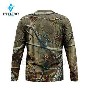 Personnalisez votre design, impression par sublimation, maillot de chasse, écologique, séchage rapide, protection UV, chemise à manches longues pour hommes, pour les tournois - Product Image 2