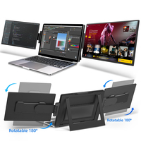 Moniteur portable OEM ODM, usine directe, extension d'écran triple pour ordinateur portable, 13,3 pouces FHD 1080P IPS, double moniteur portable pour ordinateur portable