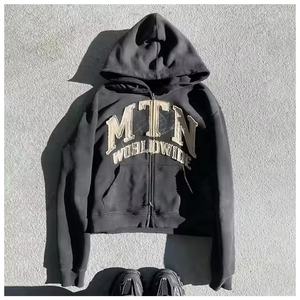 Vêtements streetwear en direct d'usine, prix bas, en gros, 300 GSM, 100% coton, sweat-shirt imprimé personnalisé, ensemble sweat-shirt et jogging imprimé à l'écran - Product Image 3