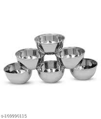 Ensemble de bol de vaisselle métallique avec une taille et un design personnalisés utilisés dans les ustensiles de cuisine de qualité supérieure et purement faits à la main - Product Image 3