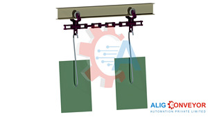Transportador aéreo I-Beam de acero inoxidable nuevo con velocidad ajustable para uso en restaurantes y plantas de fabricación, 1 unidad - Product Image 2