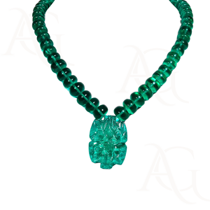 Collar de Esmeralda cultivada en laboratorio, cuentas, hilo de piedras preciosas de corte Nano verde pulido facetado suave para fabricación de joyas personalizable - Product Image 4