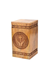 Urnas de madera hechas a mano para cremación, urnas funerarias decorativas para hombre y mujer a bajo precio - Product Image 3