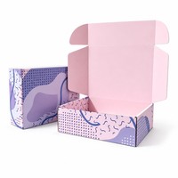 Boîte d'expédition pliable personnalisée en carton pastel Memphis pour produits de beauté, mode et déballage DTC