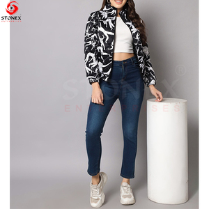 High Street Style Nueva llegada Chaquetas de bombardero impresas Alta calidad 100% Poliéster XL Tamaño de punto Relleno de algodón Suministro al por mayor - Product Image 3