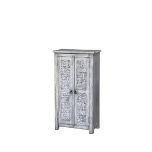 Armoire traditionnelle en bois de manguier massif, réglable, sculptée à la main, pour ferme et appartement ou armoire de rangement multi-usages - Product Image 1