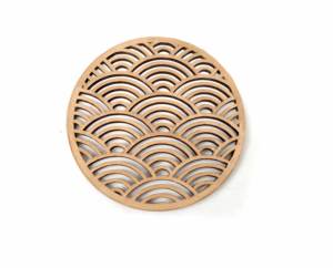 Posavasos grabado con corte láser, diseño personalizado, juegos de posavasos en color MDF Beechwood para decoración de Navidad, colgante - Product Image 3