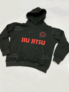 Compra al por mayor de algodón orgánico de alta calidad JIU JITSU Sudadera con capucha con logotipo y diseños personalizados últimas sudaderas con capucha gris humo - Product Image 4