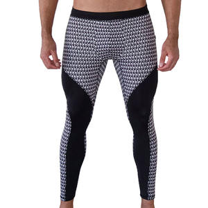 Pantalons de compression de qualité supérieure personnalisables pour hommes Séchage rapide Respirant Polyester/Nylon Taille élastique Sous-vêtement de base Leggings - Product Image 1