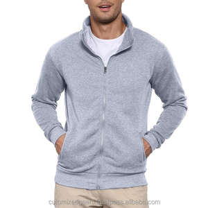 Sudadera con Capucha Completa de Algodón para Hombre, sin Capucha, Bordado 3D, Patrón Sólido, Chaqueta de Forro Polar, Fabricante OEM - Product Image 5