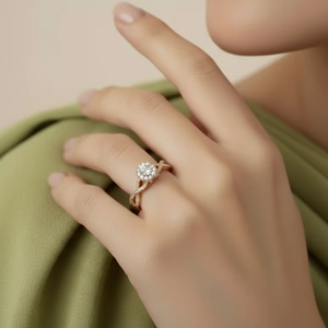 Anillo de Mujer con Diseño Nupcial en Oro de 14K y Diamantes Naturales de 0.50 Quilates - Product Image 6