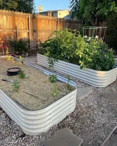 Kits de lits de jardin surélevés en métal pour l'extérieur, grande boîte à fleurs en acier