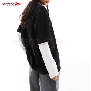 Soft Cotton <b>Women</b> T <b>Shirt</b> With Double Layer Hem And Relaxed Fit <b>For</b> Casual Street Look Urban Style <b>Women</b> Double Layer T <b>Shirt</b> - Product Image 2