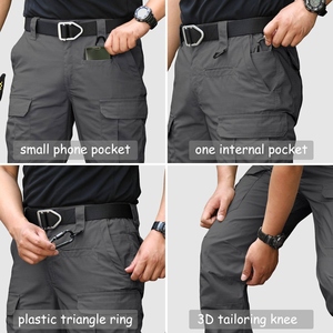 Pantalons sur mesure pour hommes, fournisseur OEM, pantalons Cargo en coton délavé avec coupe décontractée, pantalons de travail à la mode pour l'été, vente en gros - Product Image 6