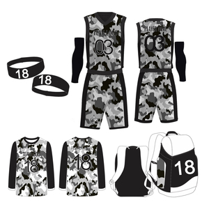 Haut fournisseur impression numérique personnalisée respirant antibactérien séchage rapide maillot de basket-ball ensemble bas quantité minimale de commande équipe uniforme adultes plus - Product Image 3