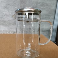Ensemble de théière en verre borosilicate personnalisé 400 ml 650 ml, résistant à la chaleur, avec infuseur en acier inoxydable et couvercle, pour la maison et le bureau