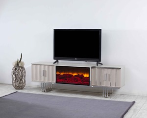 Elegante UNIDAD DE TV con Panel de madera de diseño europeo, muebles de sala de estar bellamente diseñados para el hogar, escuela, Hospital, almacén, uso - Product Image 5