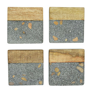 Atractivo posavasos de nogal de color personalizado de madera impreso forma cuadrada Natural Premium y duradero uso multifunción antiadherente - Product Image 2